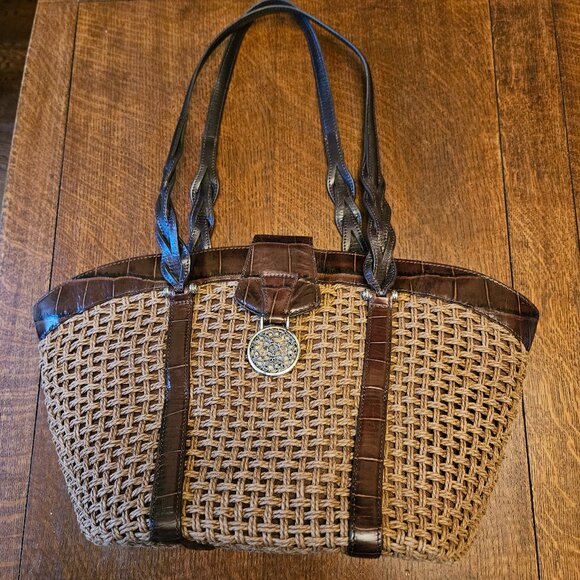 Brighton Woven Tote Shoulder Bag - Picture 1 of 9